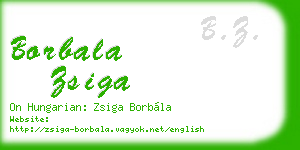 borbala zsiga business card